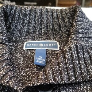 Scott Black and White Knit Sweater